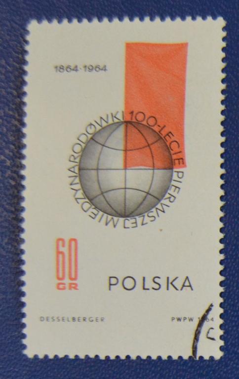 Польша 1964 г. 100-летие первого Интернационала Mi 1529 СТО