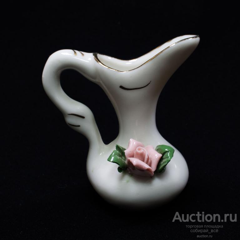 Кувшин с цветком, миниатюрный, Европа,  высота 7 см