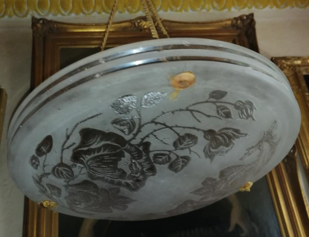 Антикварная люстра светильник Арт-деко Deveau Франция 1920