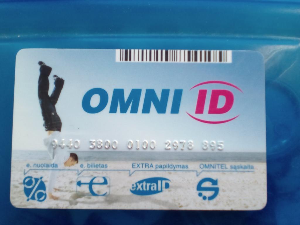 Литва Скидочная функциональная карта OmniID, пластик