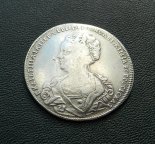 1 рубль 1725 года СПБ . Екатерина I . РЕДКАЯ МОНЕТА .