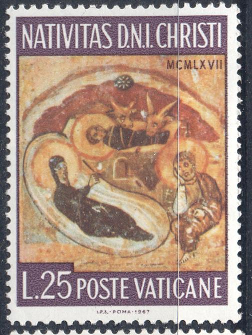 Ватикан 1967 г. Рождество негашеная**