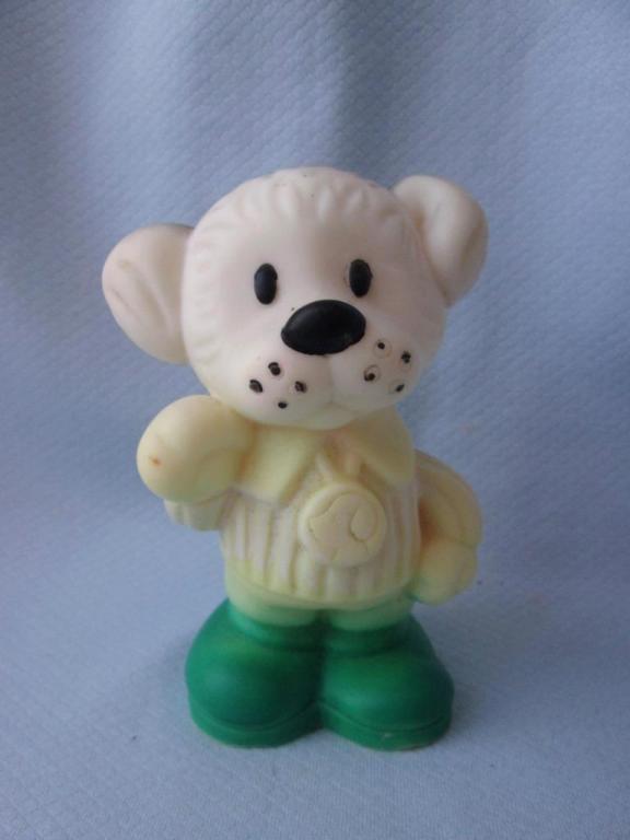 Игрушка Собака собачка с медалью резина винтаж СССР