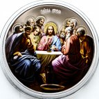 10 долларов 2012 Ниуэ. Тайная вечеря. 65 мм. 155,5 грамм. Серебро 999.