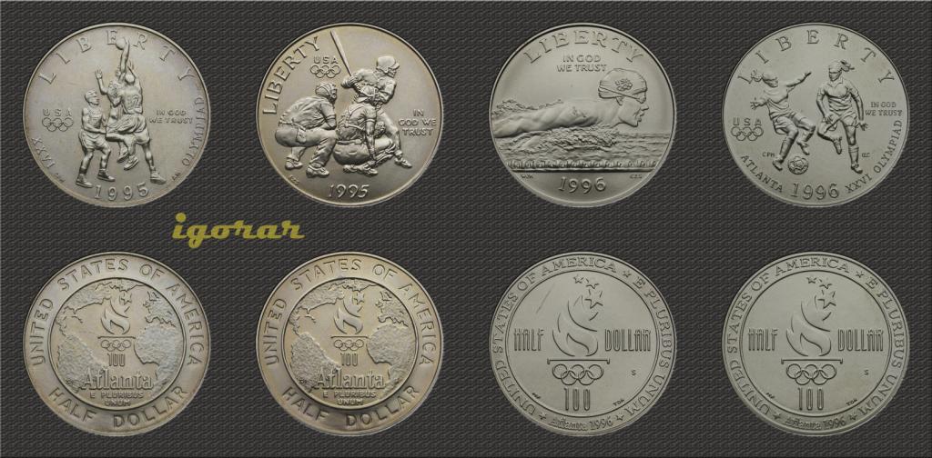 США 50 центов 1995-S - 1996-S Олимпиада Атланта MS