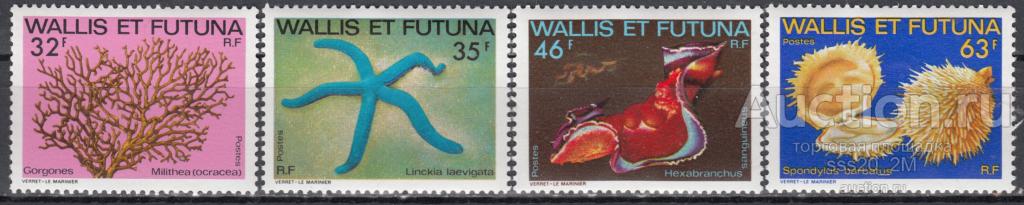 Уоллис и Футуна 1982 морская фауна Mi430-433 MNH