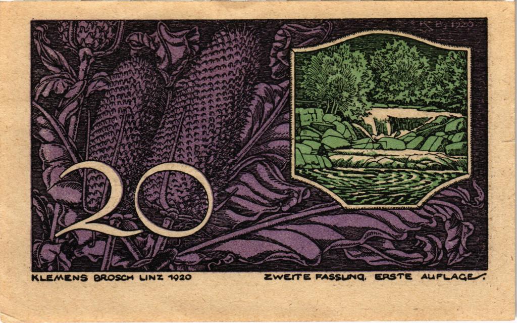 Австрия, нотгельд  Sankt Georgen an der Gusen 20 геллеров 1920 год