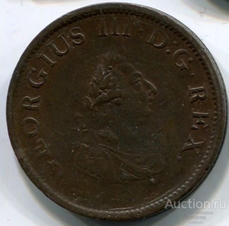Ирландия 1/2 пенни 1805 года.