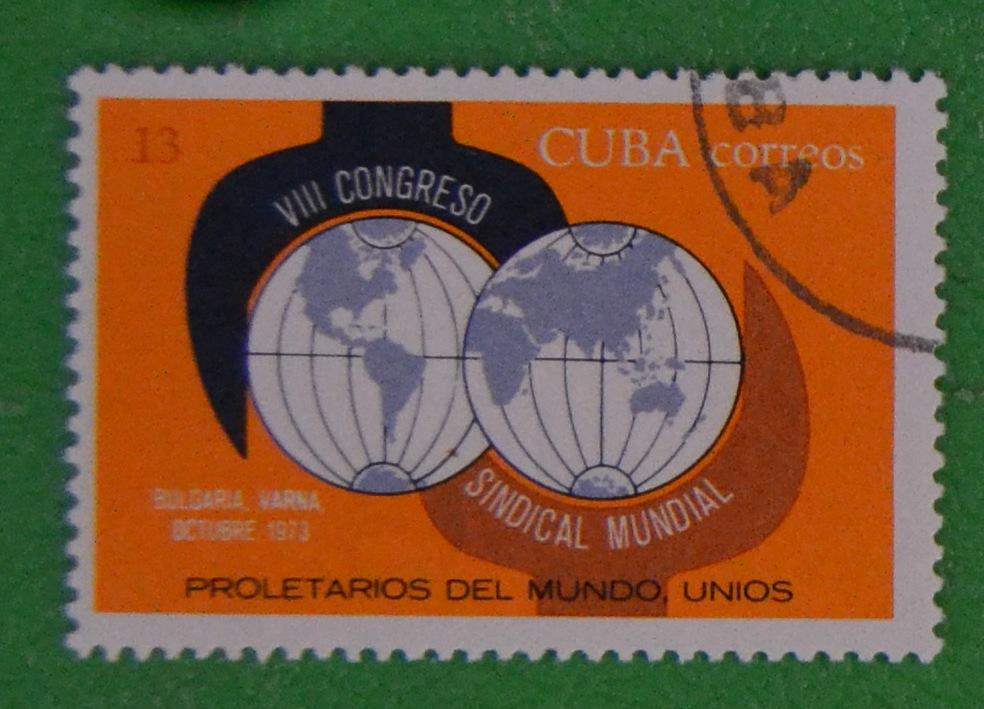 Куба 1973 г. 8-й Международный конгресс профсоюзов Mi 1916 СТО