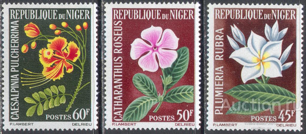 С4680 Флора Растения Полевые Цветы 1965 Нигер 3м п/с ** 11МЕ