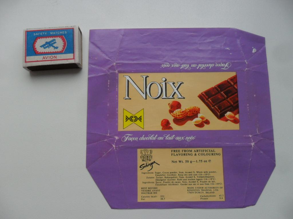 Этикетка. Обертка. Шоколад "NOIX". 1994 г.