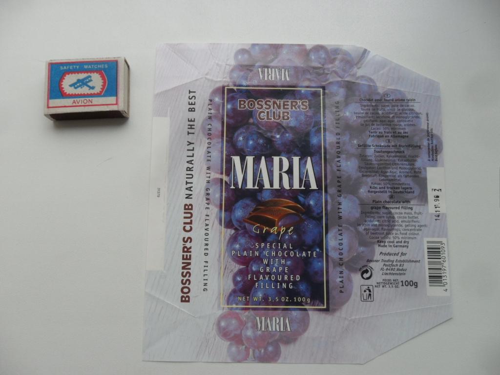 Этикетка. Обертка. Шоколад "MARIA". 1996 г.