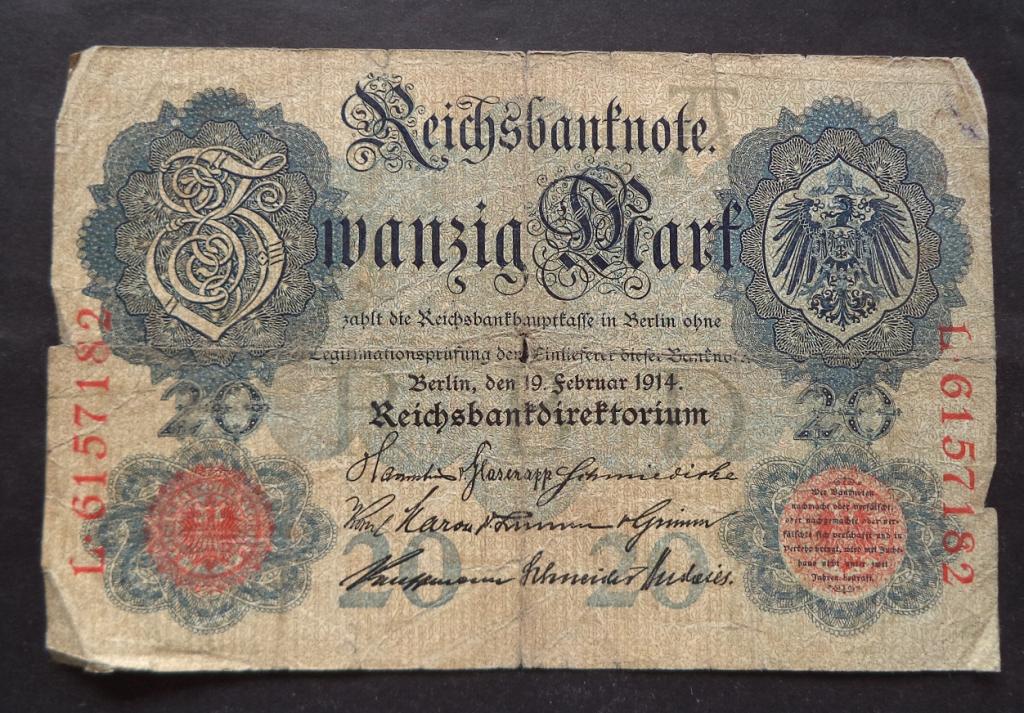 Германия 20 марок 1914 год