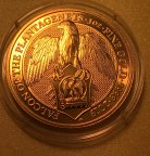 Золотая монета Великобритании 100 фунтов 2019, Сокол Плантагенетов, AU999, 31,1 г, С РУБЛЯ!