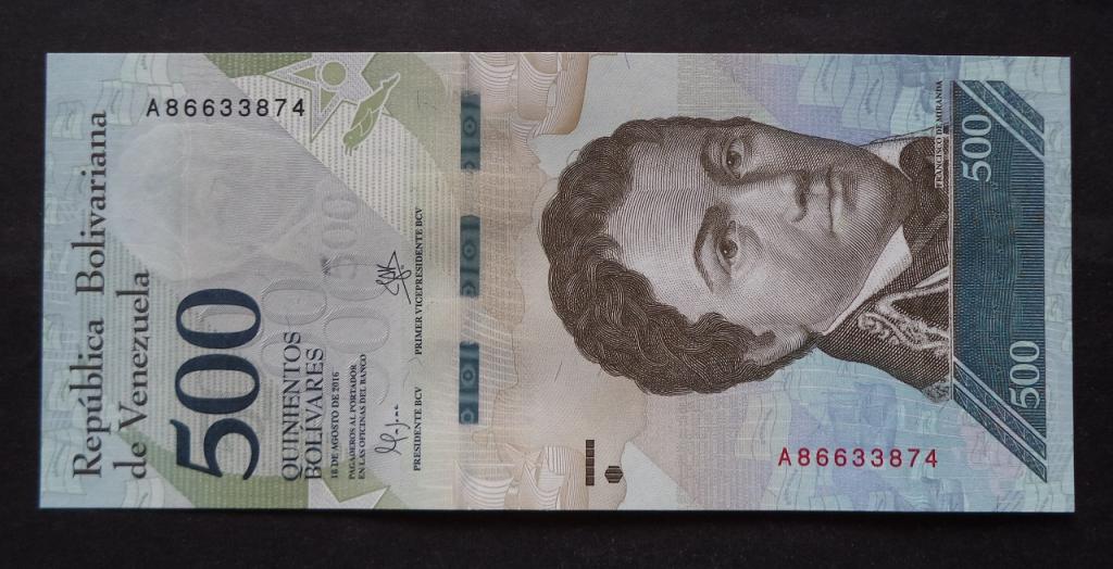 Венесуэла 500 боливар 2016  год  UNC