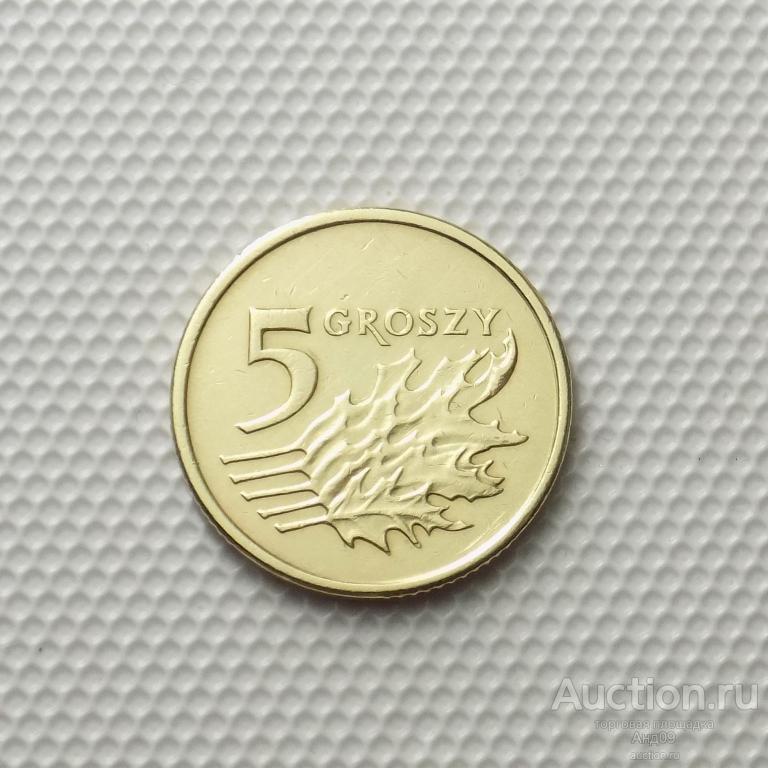 Польша 5 грошей 2001 года (4338а)