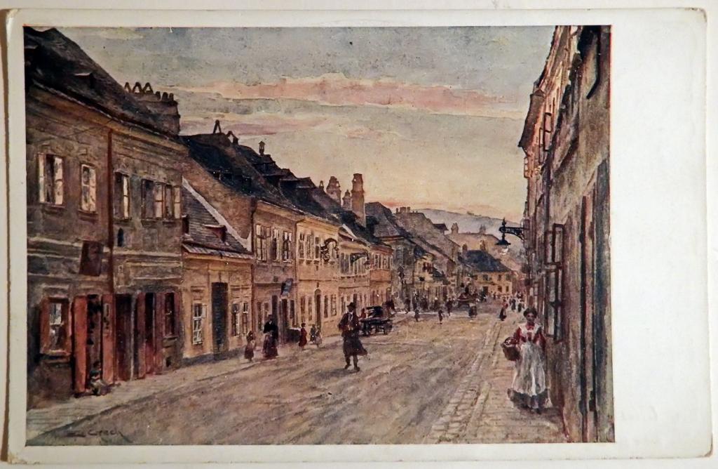 Антикварная открытка. Вена. Бадгассе. Австрия