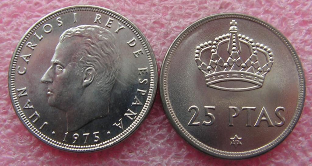 Испания 25 песет 1977/1975 unc