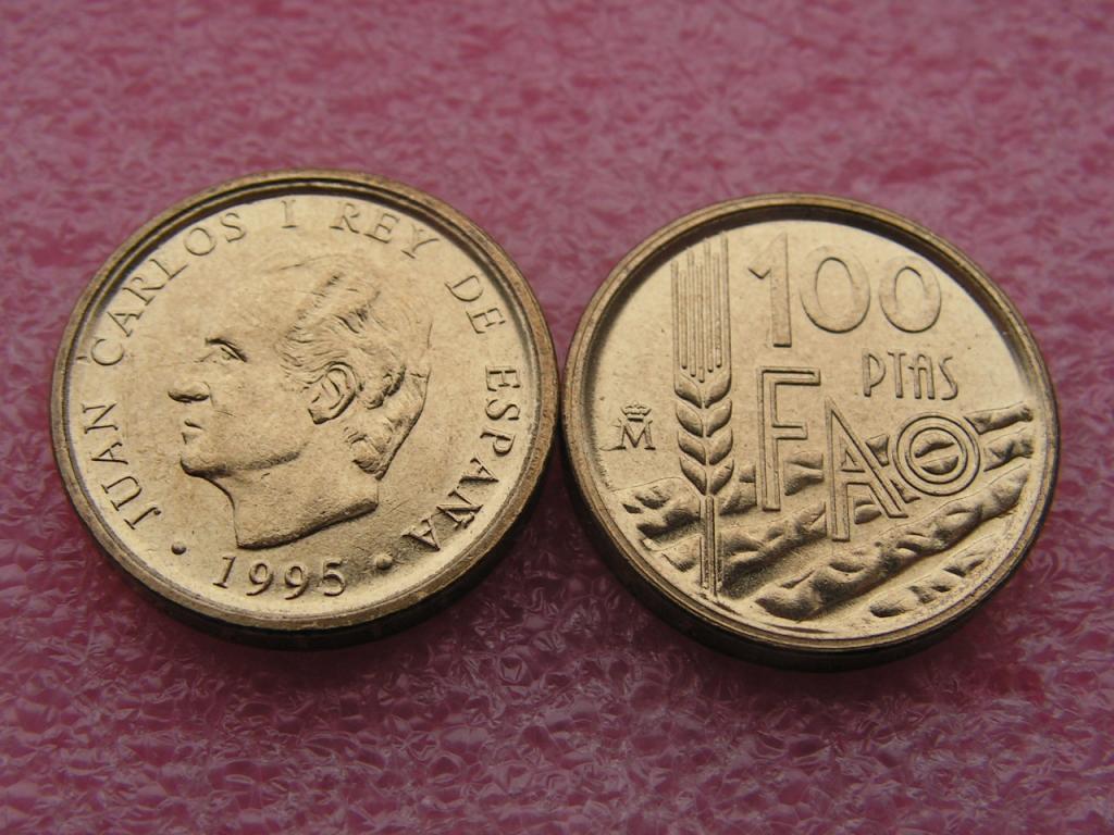 Испания 100 песет 1995 фао unc