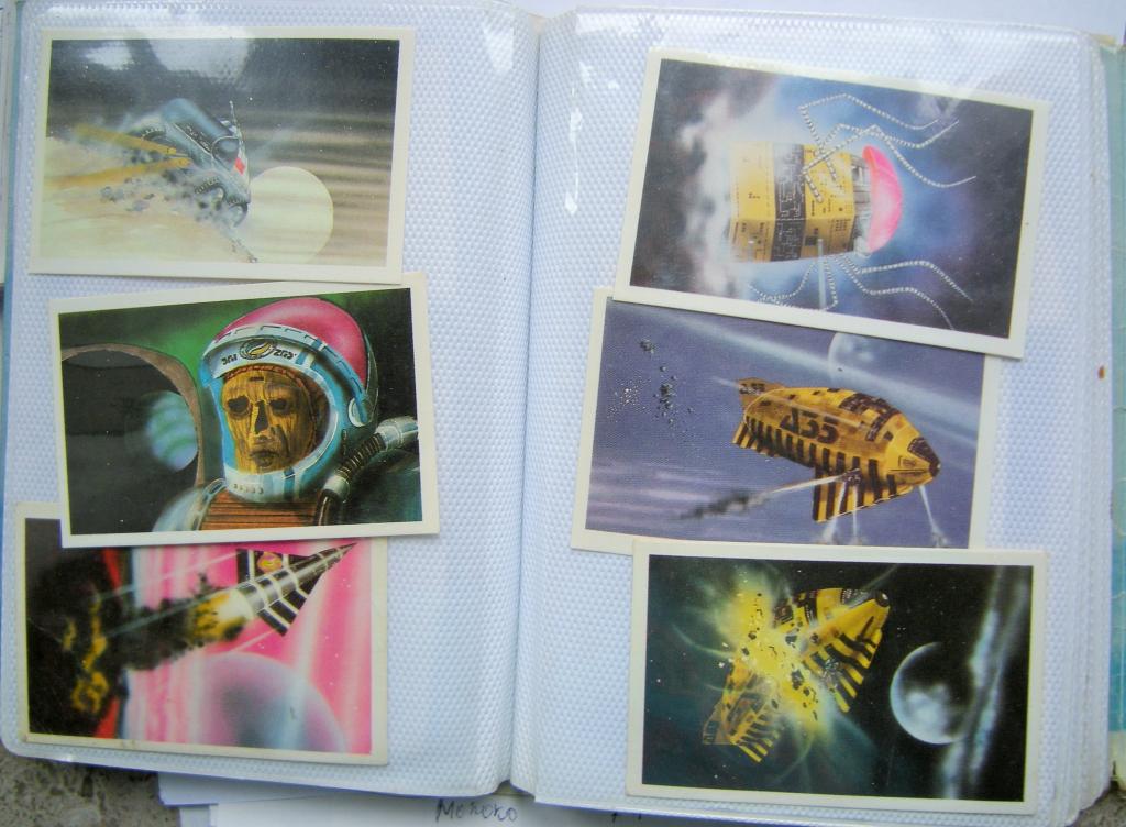 Вкладыши картонные жвачка Dandy SPACE series, 1982 Denmark Дания, комплект