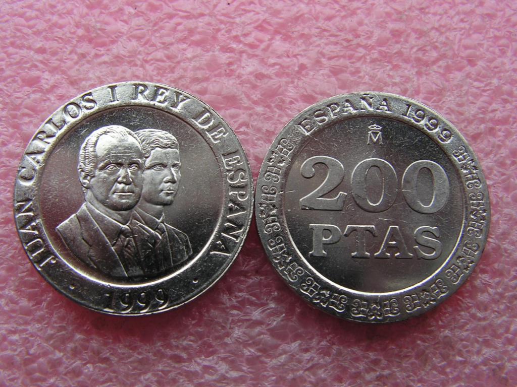 Испания 200 песет 1999 unc