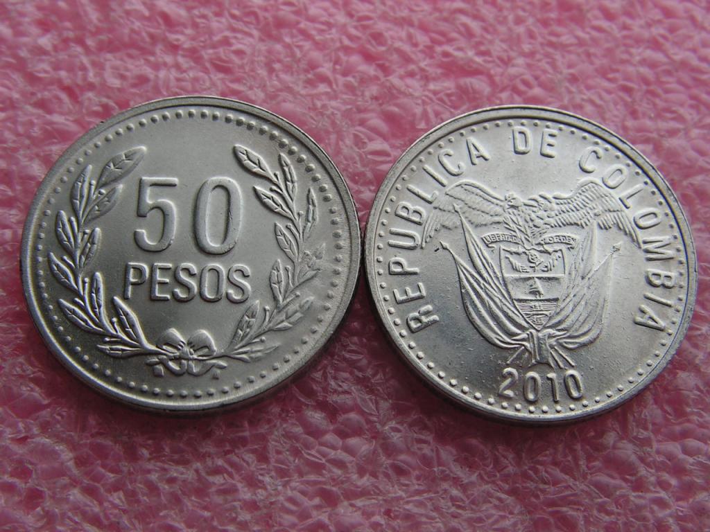Колумбия 50 песо 2010 unc