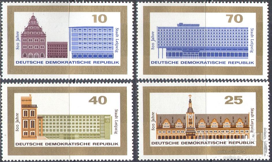 Д0314 ✅ Лейпцигская ярмарка Архитектура 1965 ГДР Восточная Германия 4м п/с ** 3МЕ