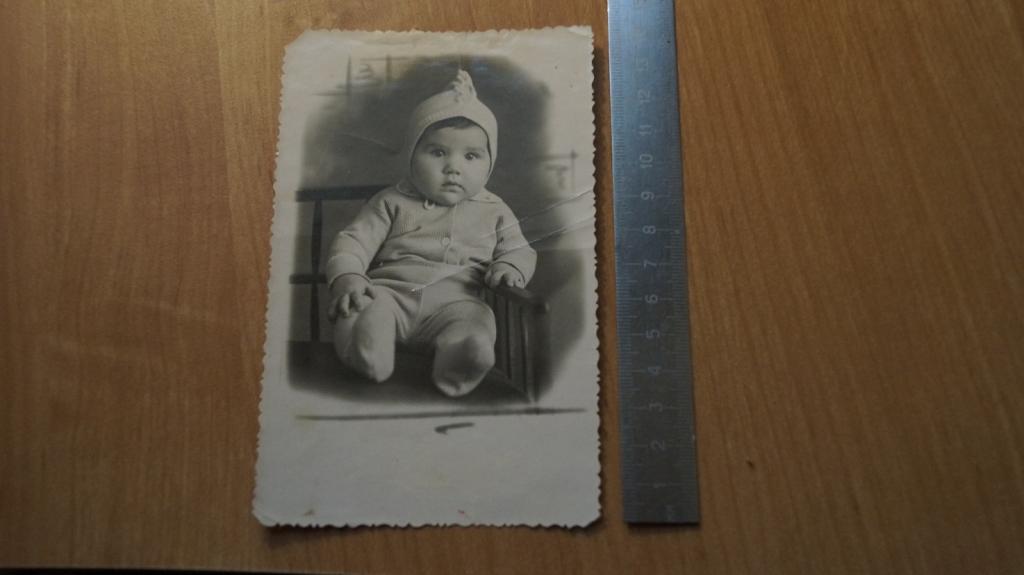 №347 Ретро фото СССР маленький ребенок в костюмчике и шапочке 1956 год