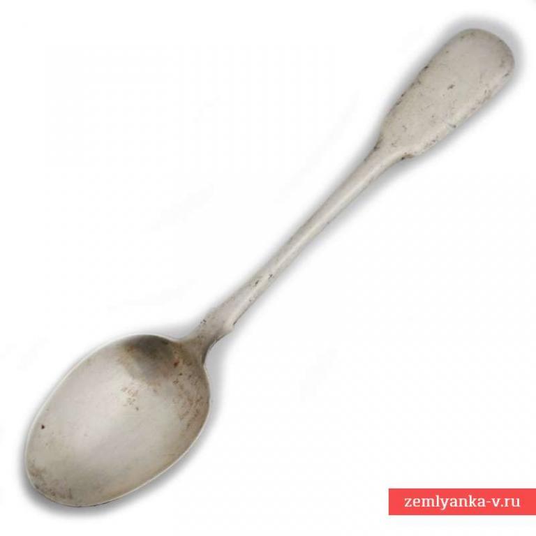 Ложка чайная серебряная с клеймом фирмы И. П. Хлебникова (58109)