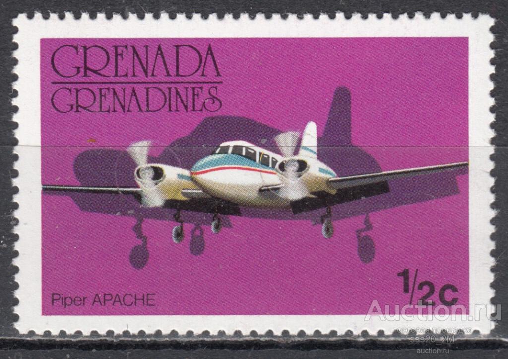 Гренада и Гренадины 1976 самолет Piper Apache Mi186 MNH