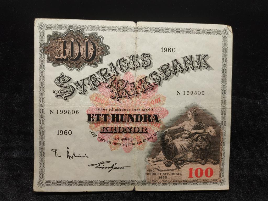 Швеция 100 крон 1960 год