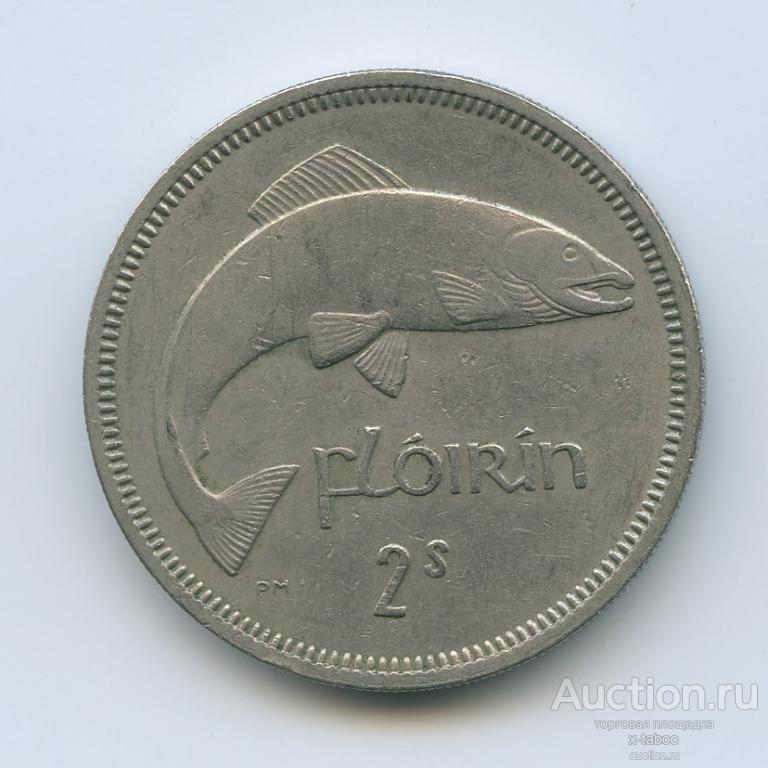 Ирландия, 2 шиллинга / 1 флорин 1965 (фауна, рыба)
