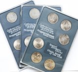 3 юбилейных набора: 6 монет, 1 рубль 1977-1980 год. Олимпиада 80. СССР. Медно-никель.