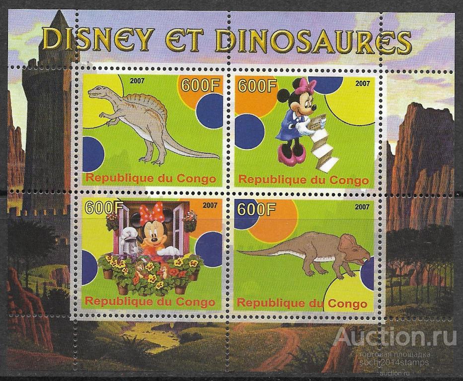 Конго. Дисней. Disney. Динозавры. Мини Маус. Блок