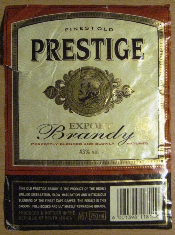 К19-820 БРЕНДИ PRESTIGE ЮАР