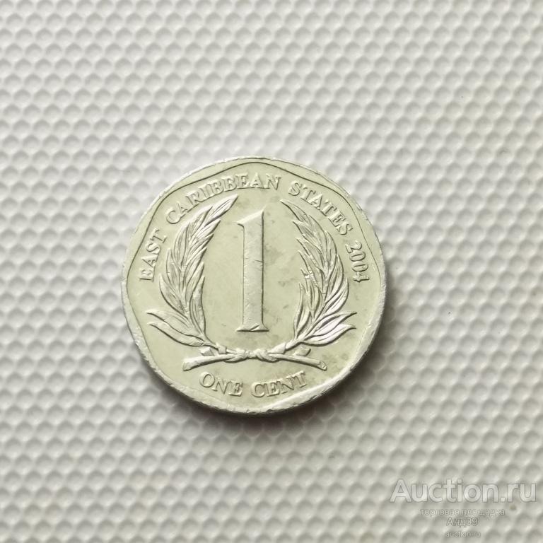 Карибы 1 цент 2004 года (6887э)