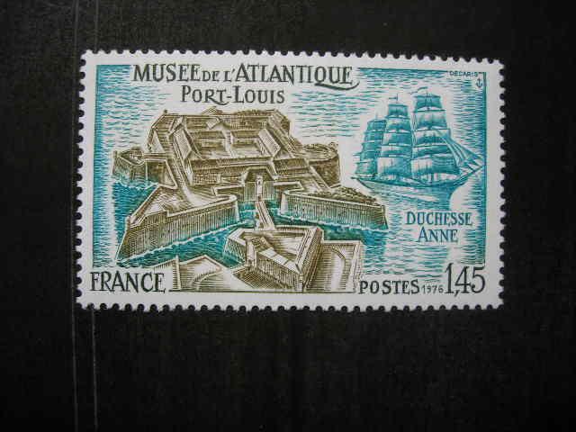 Франция 1976 музей Атлантики: архитектура, парусник   MNH