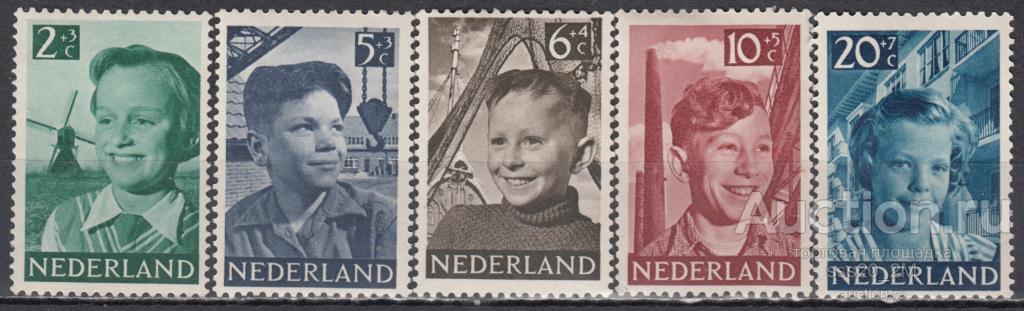 Нидерланды 1951 дети Mi575-579 MH/MLH