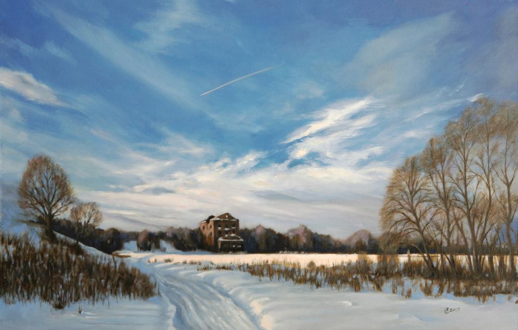 Зимний пейзаж с руинами 2