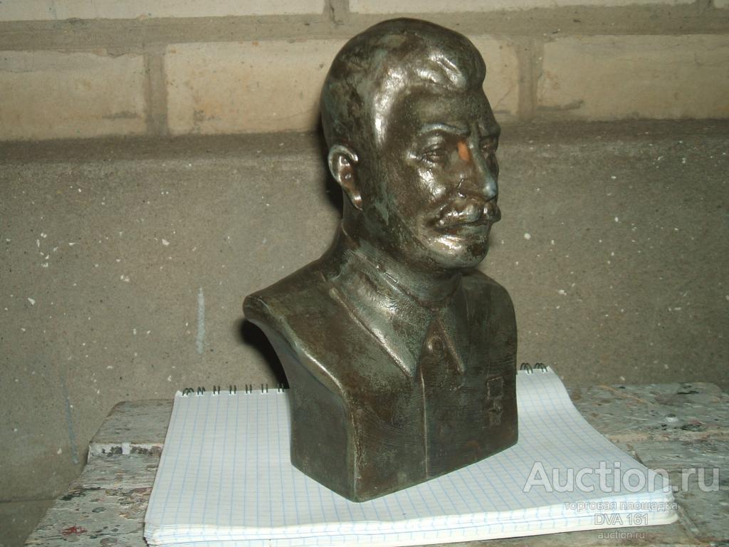 Бюст Сталин оригинал, СССР, баббит, 1930 годы