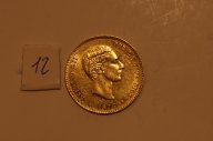 25 песет 1878 испания золото 8,08 гр. лот 12