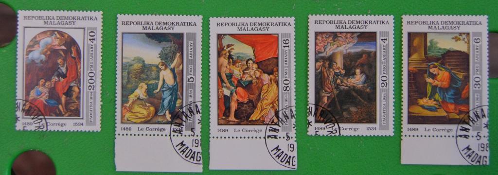 Мадагаскар 1984 г. Корреджо Живопись СТО Ми 945-49 1,6e