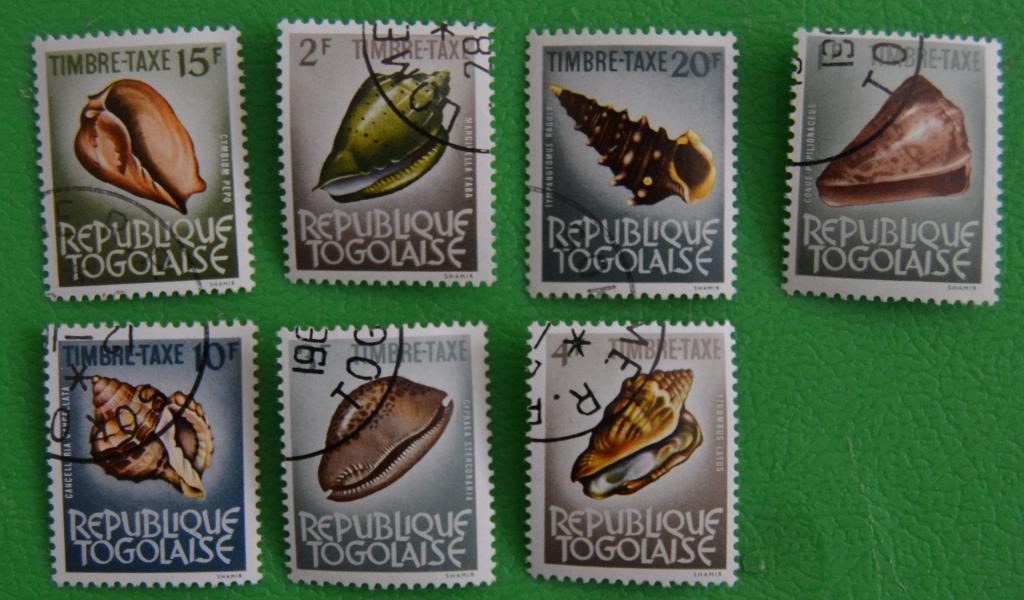 Того 1964 г. Раковины Молюски Ракушки - доплатные Mi 9.1е. СТО