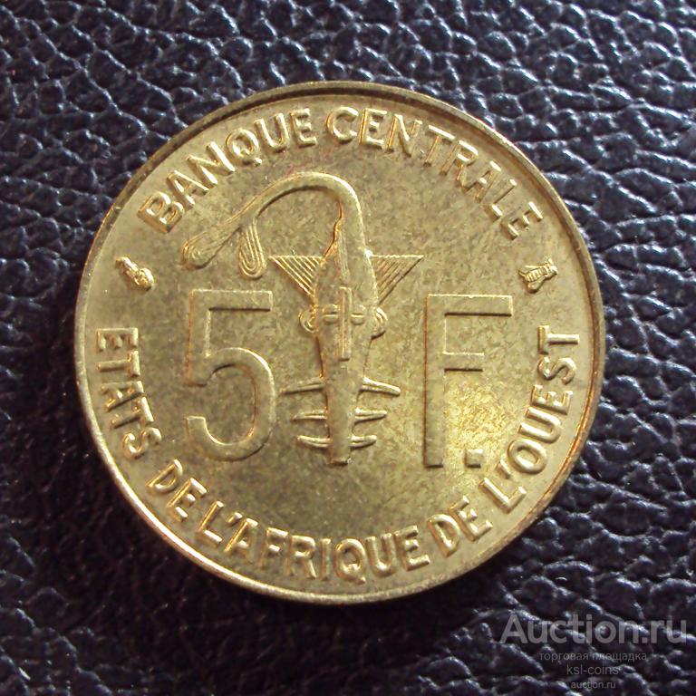 Западная Африка КФА 5 франков 1997 год.