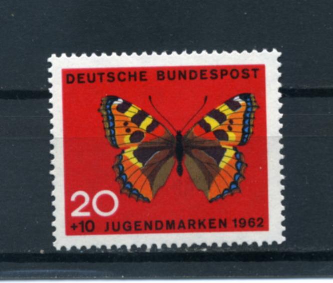 ФРГ. Бабочка Крапивница. Aglais urticae. 1 марка. 1962**