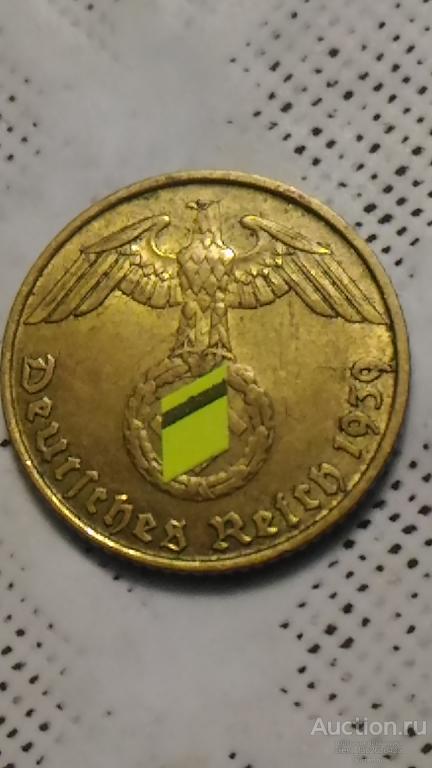 3й рейх,Германия, монеты 5 пфенингов  J 1939 г. Отличные,  Пфеннинг, пфениг
