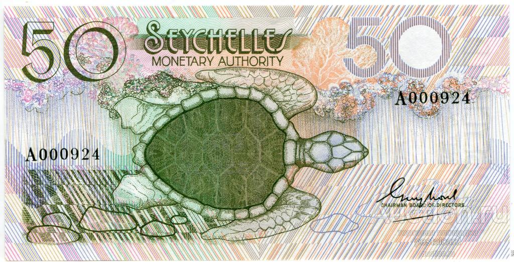 Сейшельские острова 50 рупий ND (1983г.) Р.30а UNC