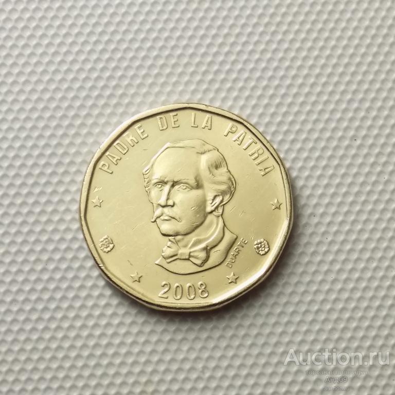 Доминиканская республика 1 песо 2008 года (1261у)