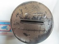 КОПИЛКА МАЛЫШ "ВОРЫ" НИКЕЛЬ С ЗАМКОМ СТАРИННАЯ ЦАРСКАЯ РЕДКОСТЬ