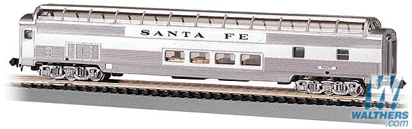 9мм (N) 85`пассажирский вагон с куполом обозрения Santa Fe,Bachmann